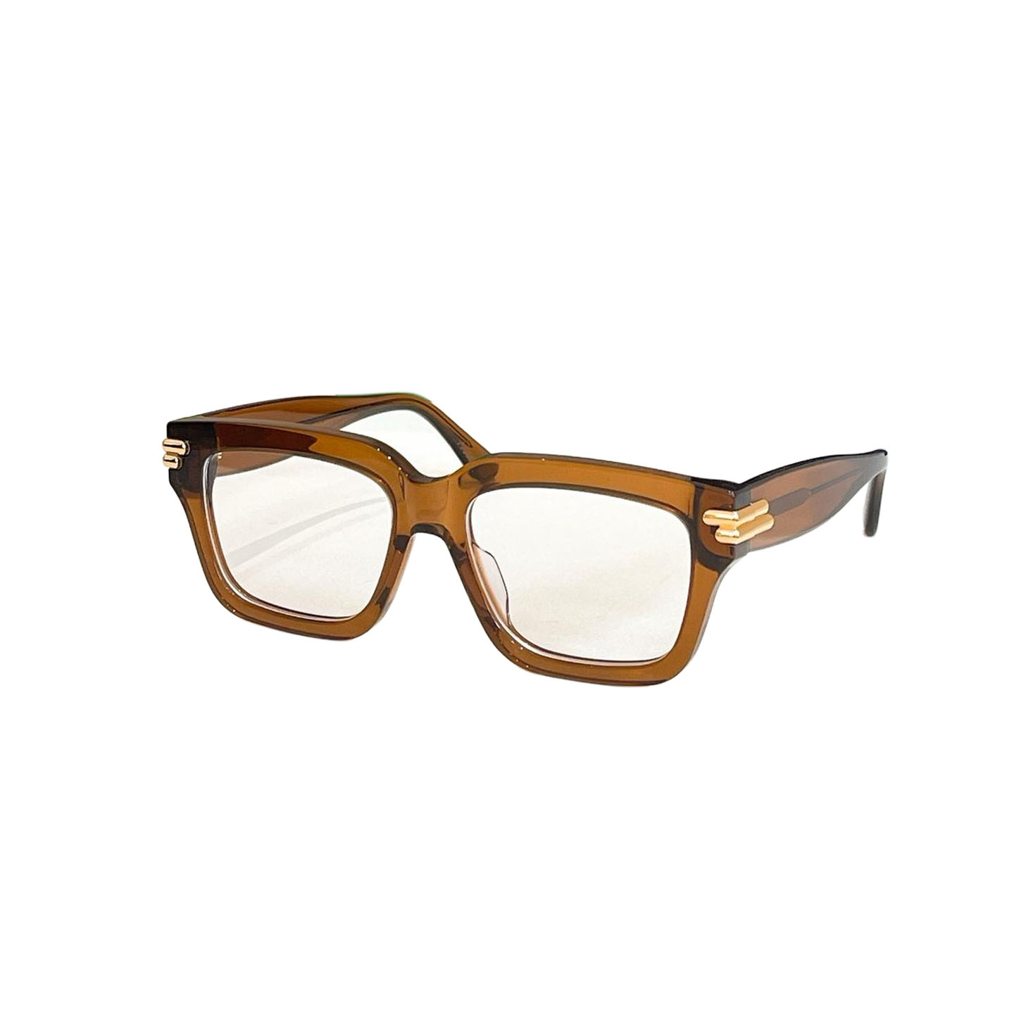 Bottega Veneta square frame glasses transparent grey/transparent brown/transparent leopard/grey/brown/black/yellow black/brown black/black leopard/brown leopard color Size 47口19-140