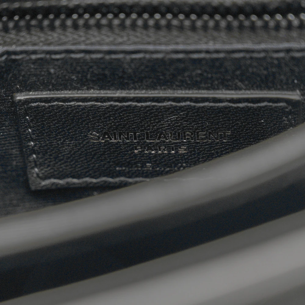 Saint Laurent Mini Loulou Crossbody Bag Black Y-Quilted Monochrome Monogram Calfskin Leather Black Hardware