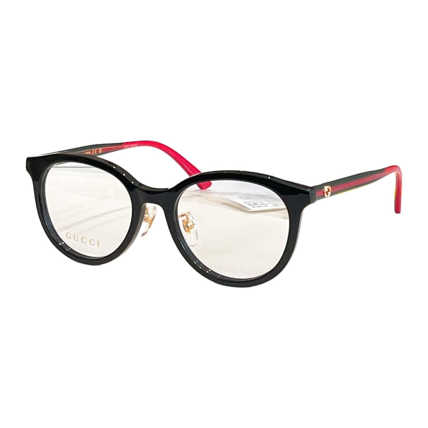 Gucci Boston frame glasses black pink/leopard pink color Size 55口14-143