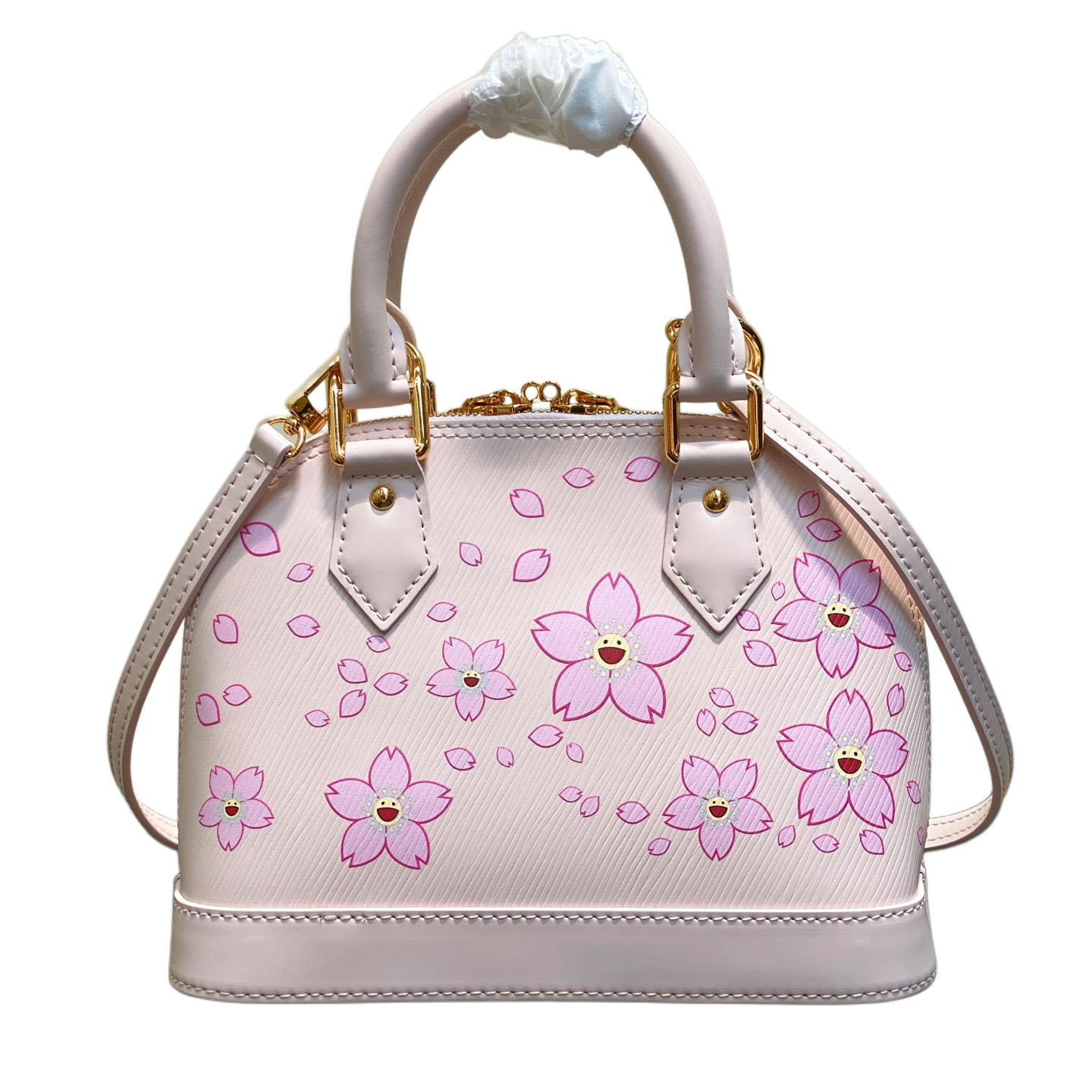 Louis Vuitton x Murakami Takashi Alma BB Pink Cowhide Leather Gold Hardware