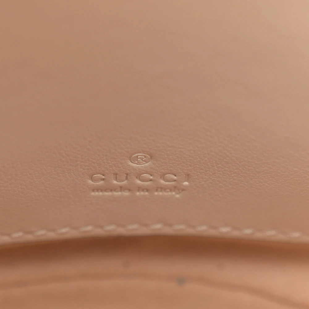 Gucci Mini GG Marmont 2.0 Bucket Bag White Calfskin Matelassé Leather Aged Gold Hardware