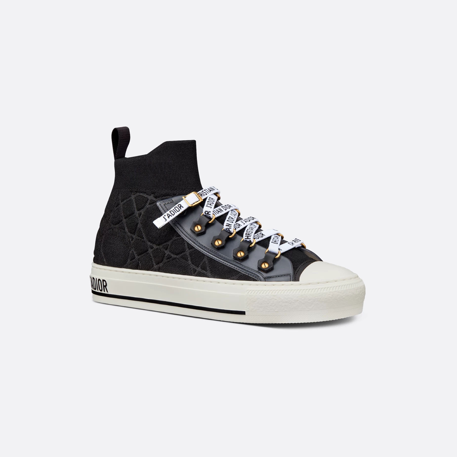 Dior black thick bottom high bang sneakers