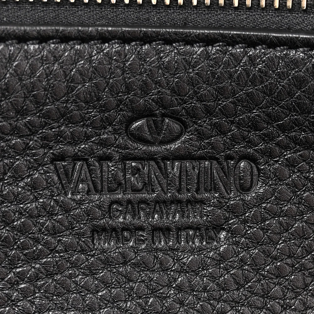 Valentino Garavani Medium Rockstud Tote Black Pebbled Calfskin Leather Gold Hardware