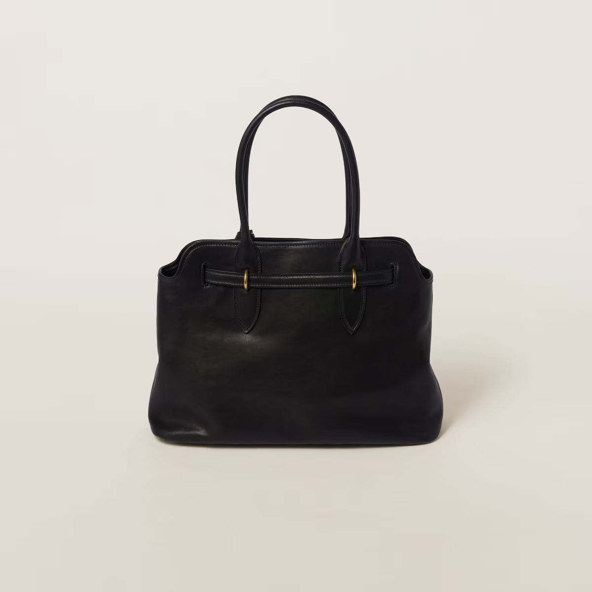 Miu Miu Aventure Nappa Calfskin Leather Black Top-Handle Bags
