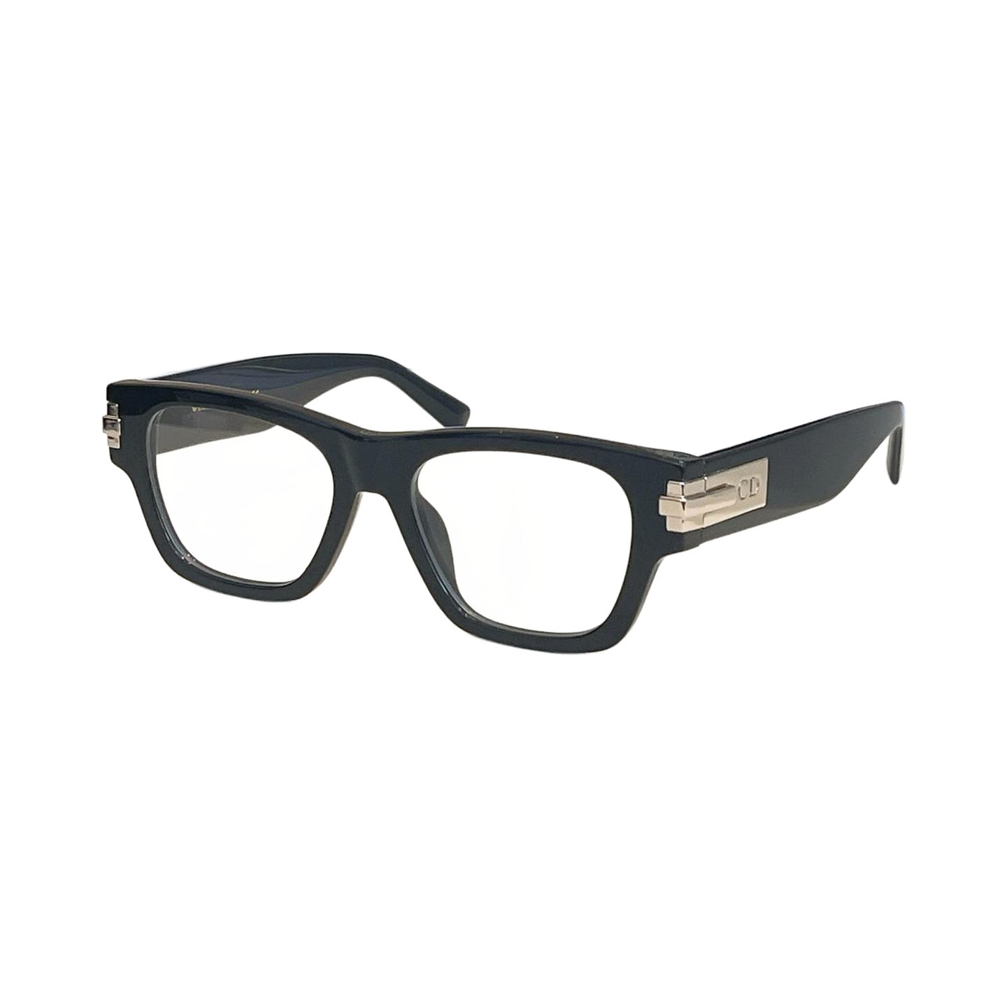 DIOR square frame glasses black/gun black/orange blue/leopard black color Size 52口18-145
