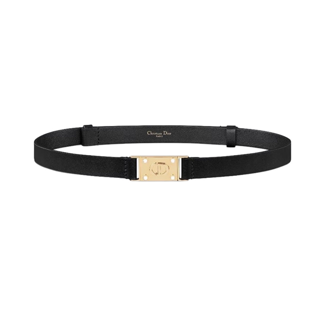 Dior Women' s Square Buckle Belt In Black/White/Brown/Blue Calfskin With Gold Hardware 20mm