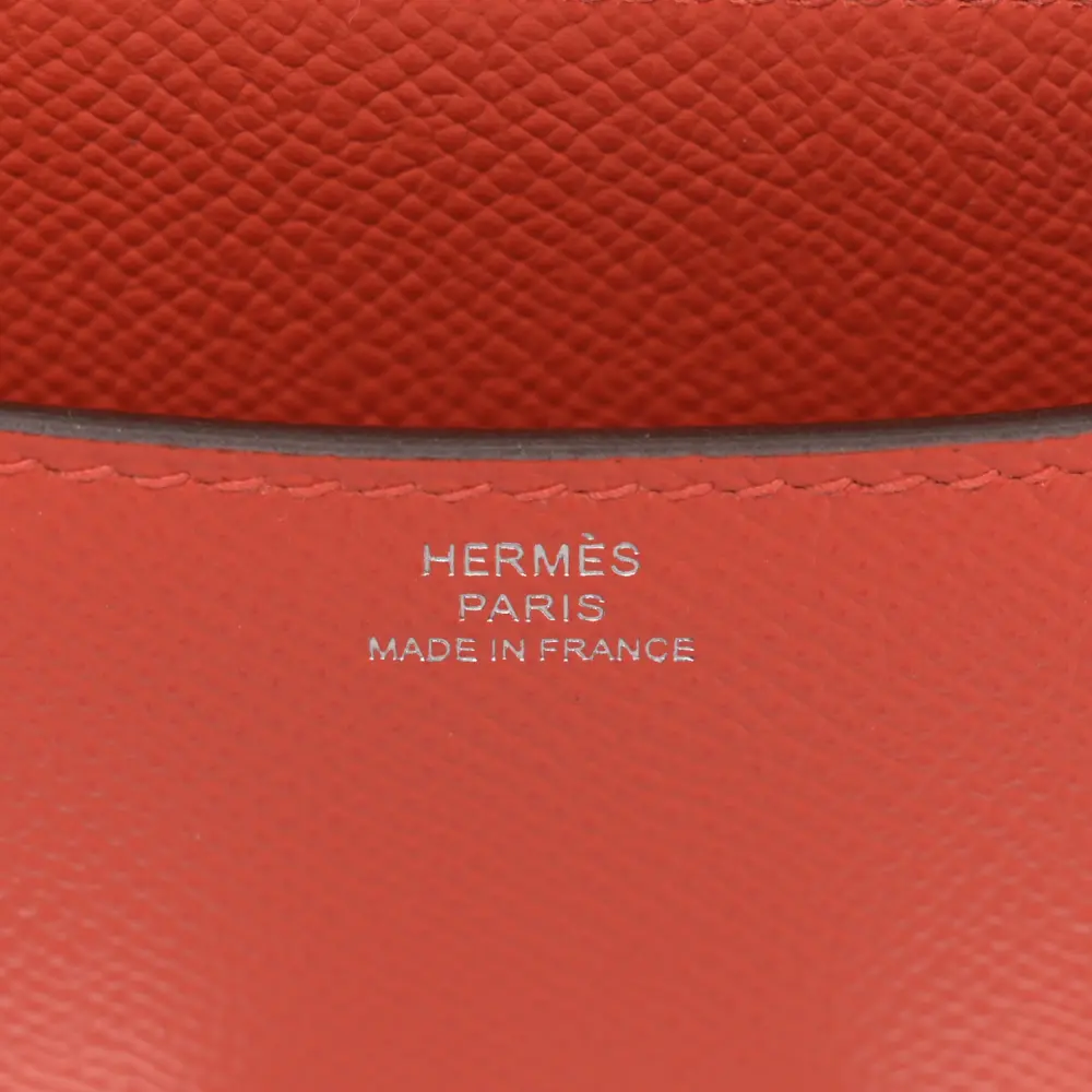 Hermès Enamel Constance 18 Capucine/Sanguine Epsom Leather Palladium Hardware