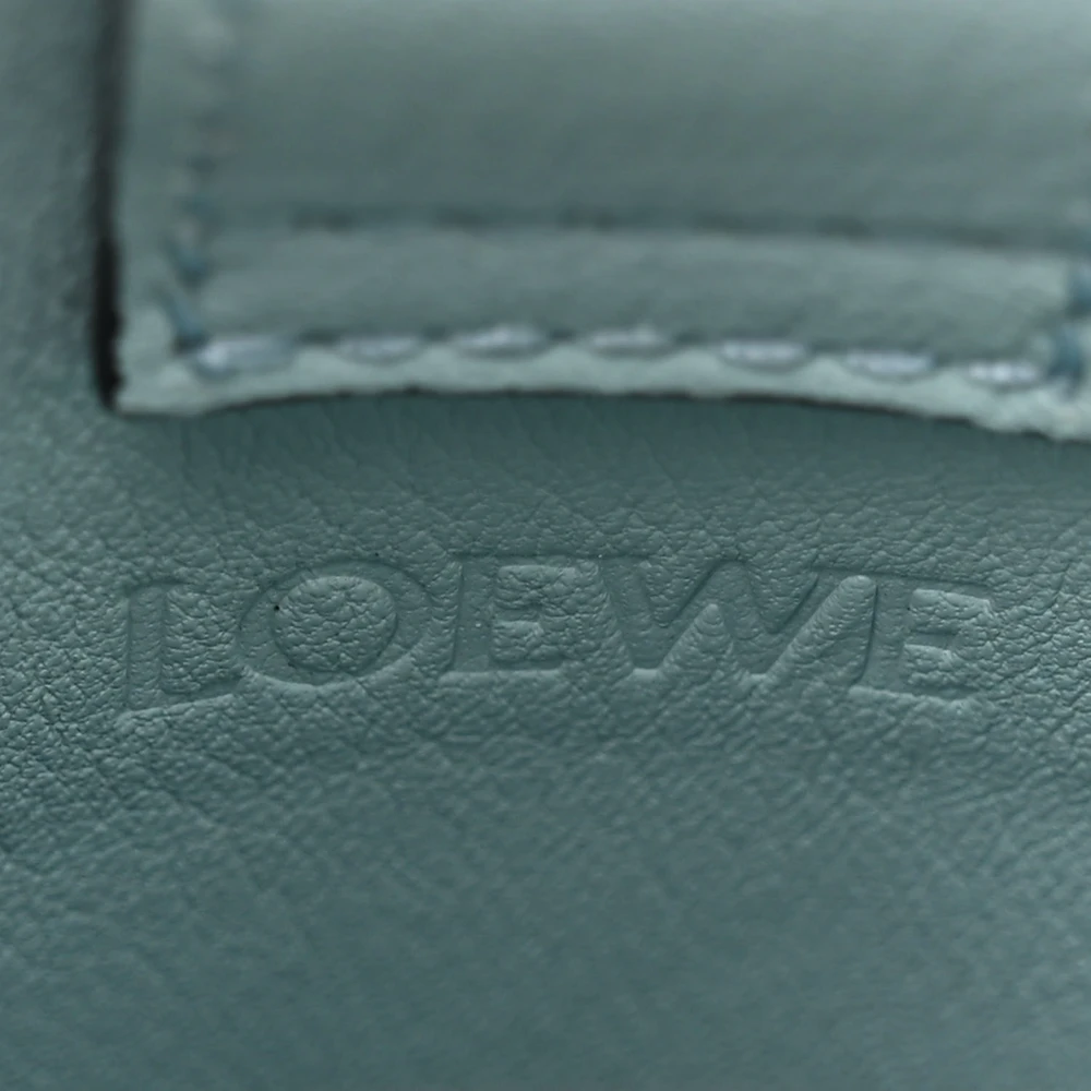 Loewe Elephant Pouch Crossbody Bag Small Dusty Blue Calfskin Leather