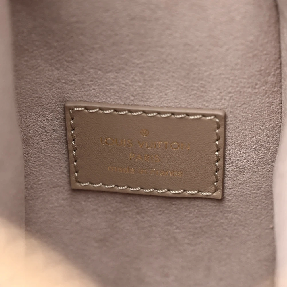 Louis Vuitton Side Trunk MM Taupe Calfskin Leather Gold Hardware