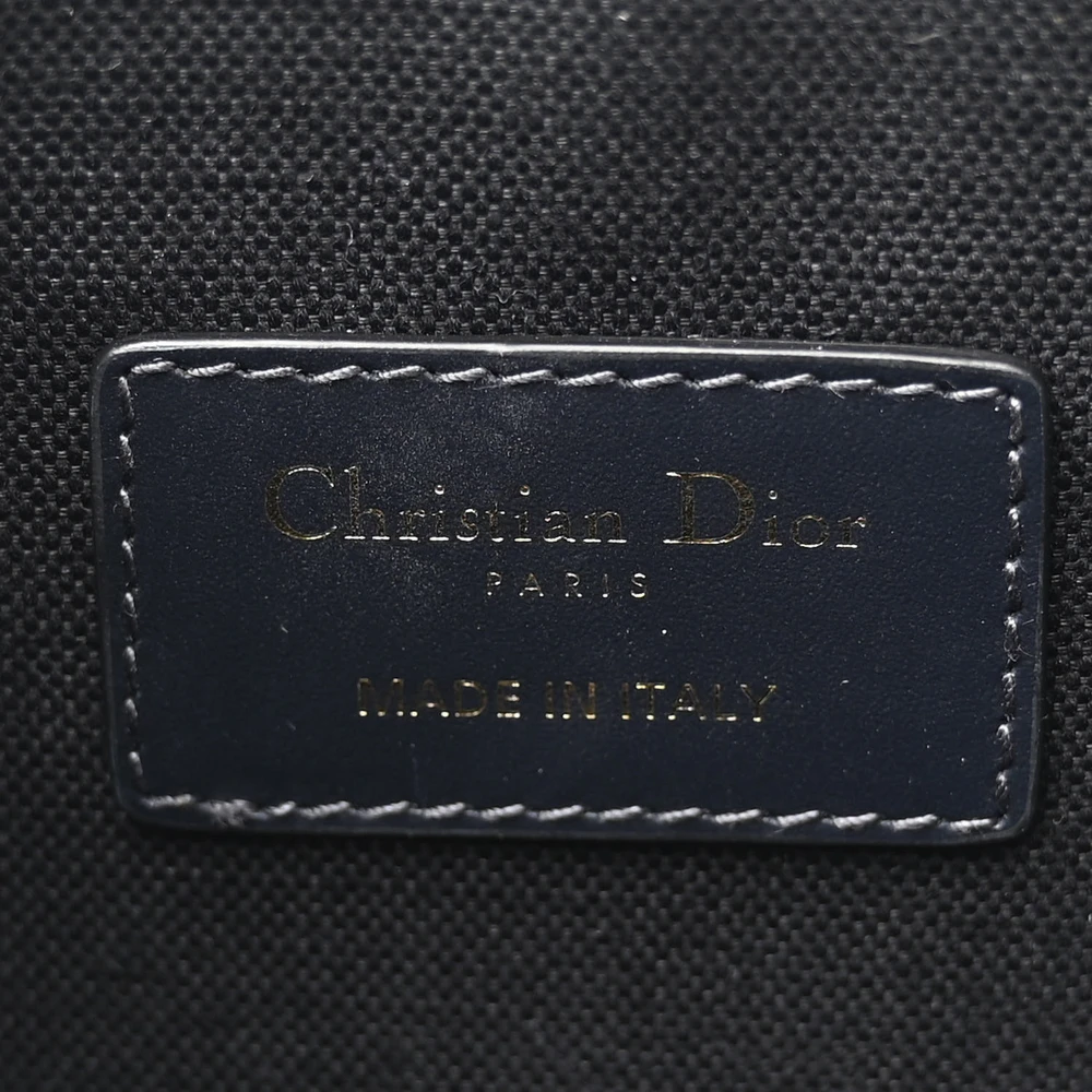 Dior Medium C'est Dior Bucket Bag Blue Oblique Canvas & Cannage Calfskin Leather Gold Hardware