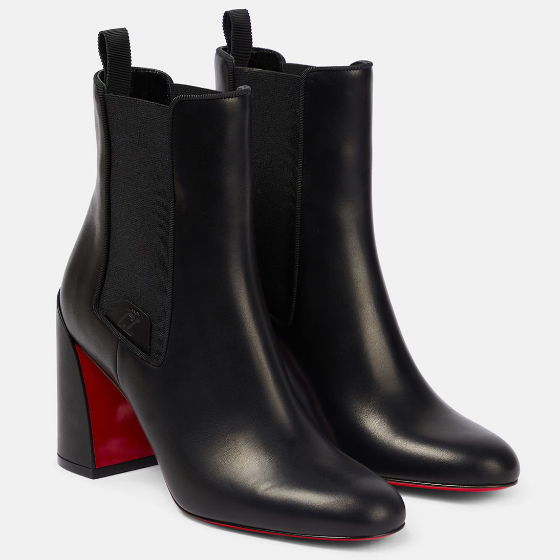 Christian Louboutin Black thick soles with thick heels and bare boots