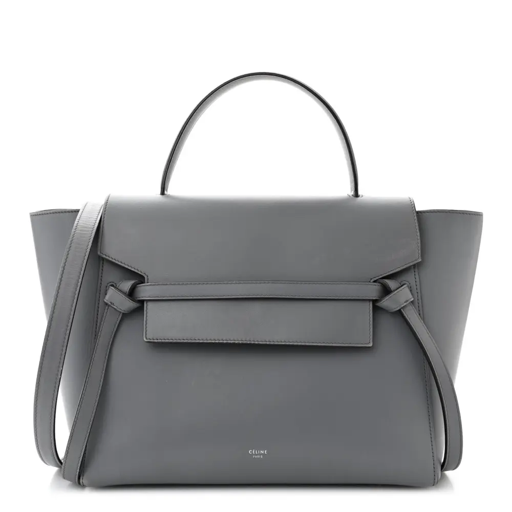 Celine Mini Belt Bag Storm Smooth Calfskin Leather Gold Hardware