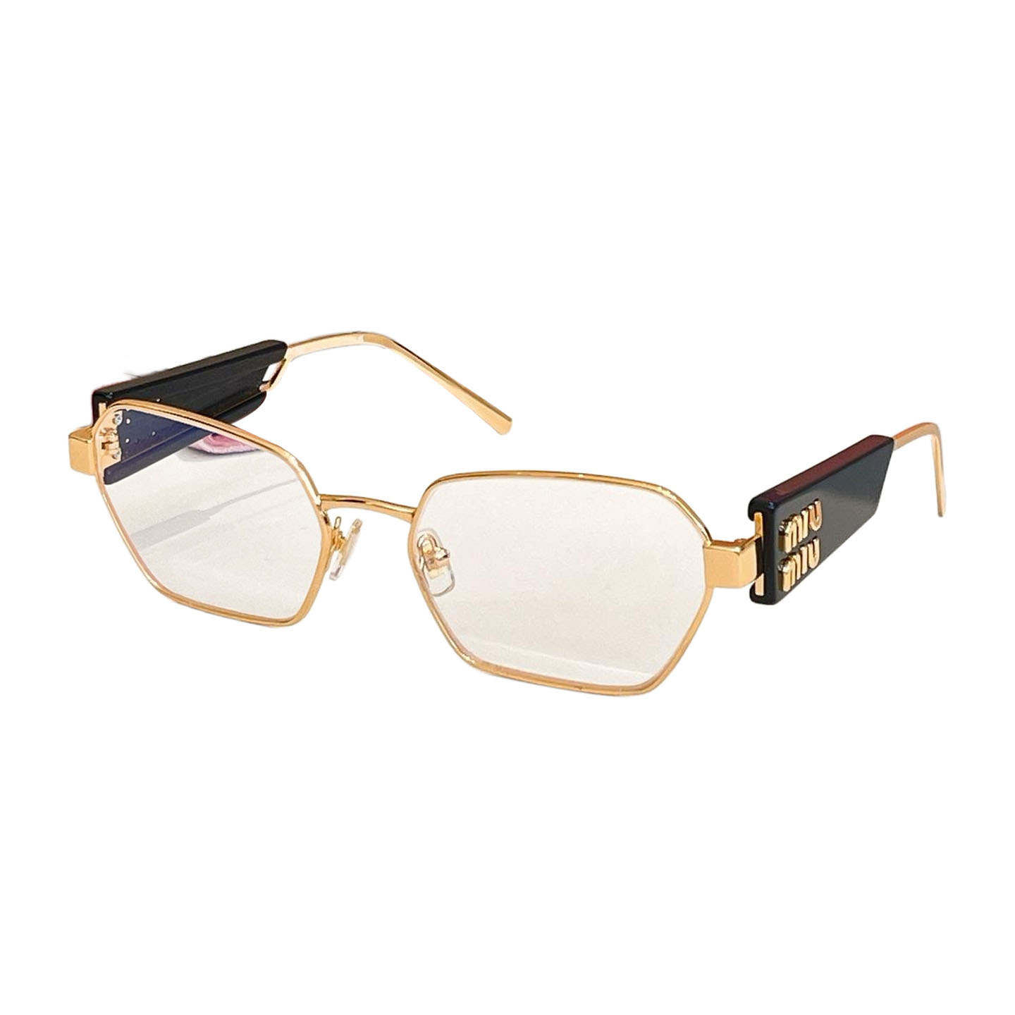 Miu Miu glasses gold/black/gold pink/gold brown color Size 58口18-140