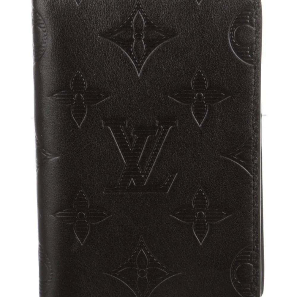 Louis Vuitton Small Pocket Organizer Black Monogram Calfskin Leather