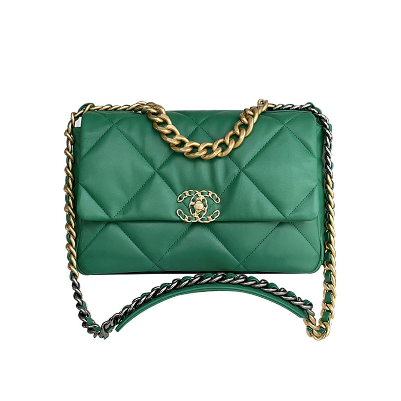 Chanel 19 Bag Green / Wine Red / Black / White Gold / White Silver / Light Orange / Chocolate Brown 30CM Crossbody Bags