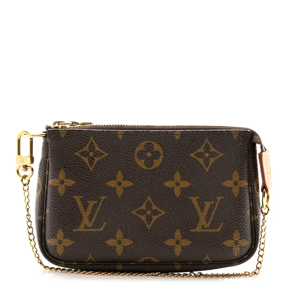 Louis Vuitton Mini Pochette Accessoires Monogram Canvas Gold Hardware