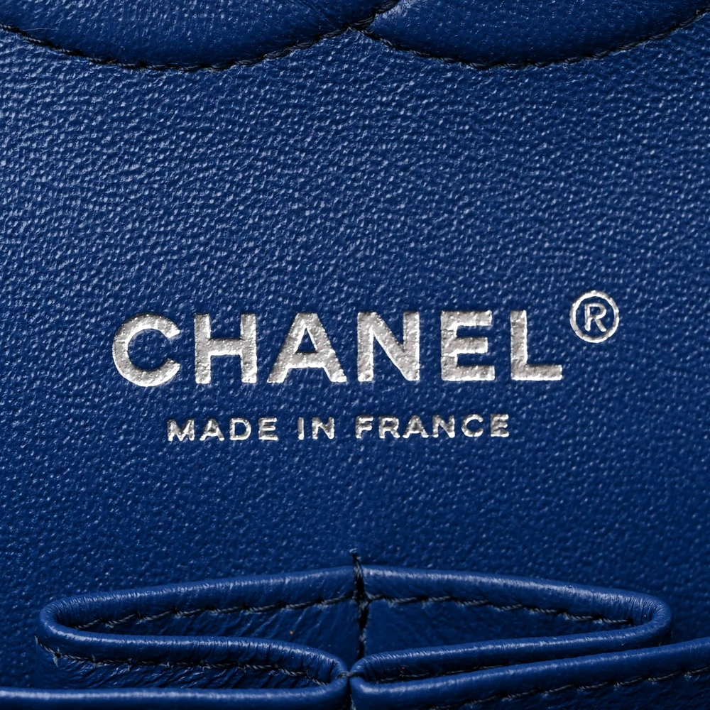 Grade Designer Handbags | Blue Quilted Chanel Flap