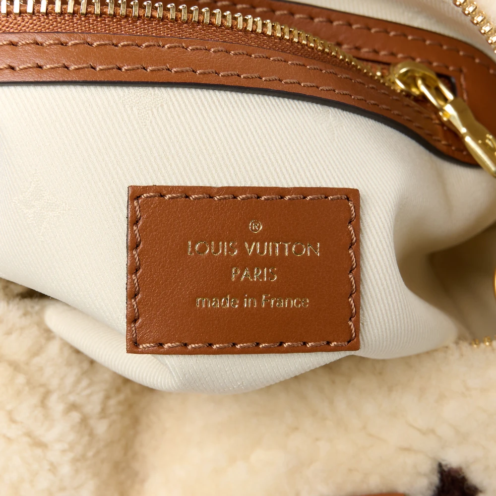 Louis Vuitton Speedy Bandoulière 25 Cream/Brown Monogram Canvas & Shearling Gold Hardware