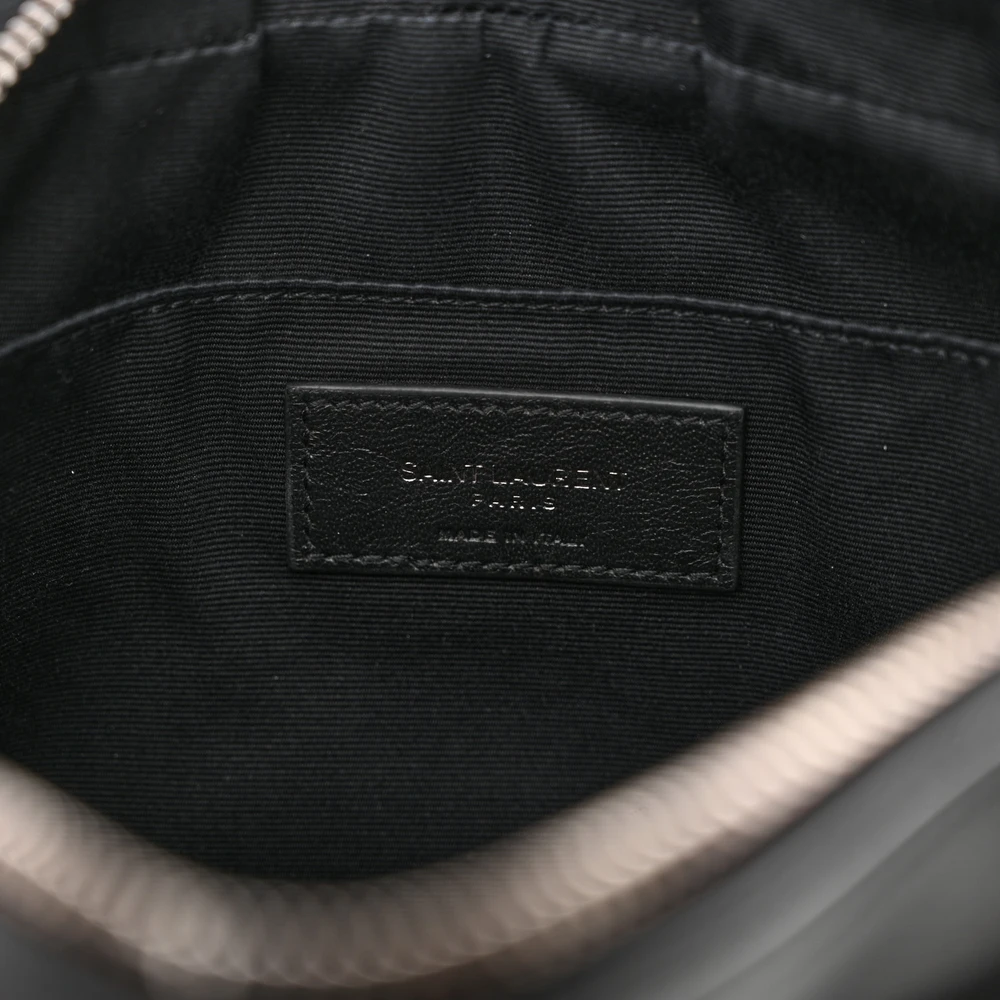 Saint Laurent Medium Lou Camera Bag Black Monogram Calfskin Matelasse Leather Silver Hardware