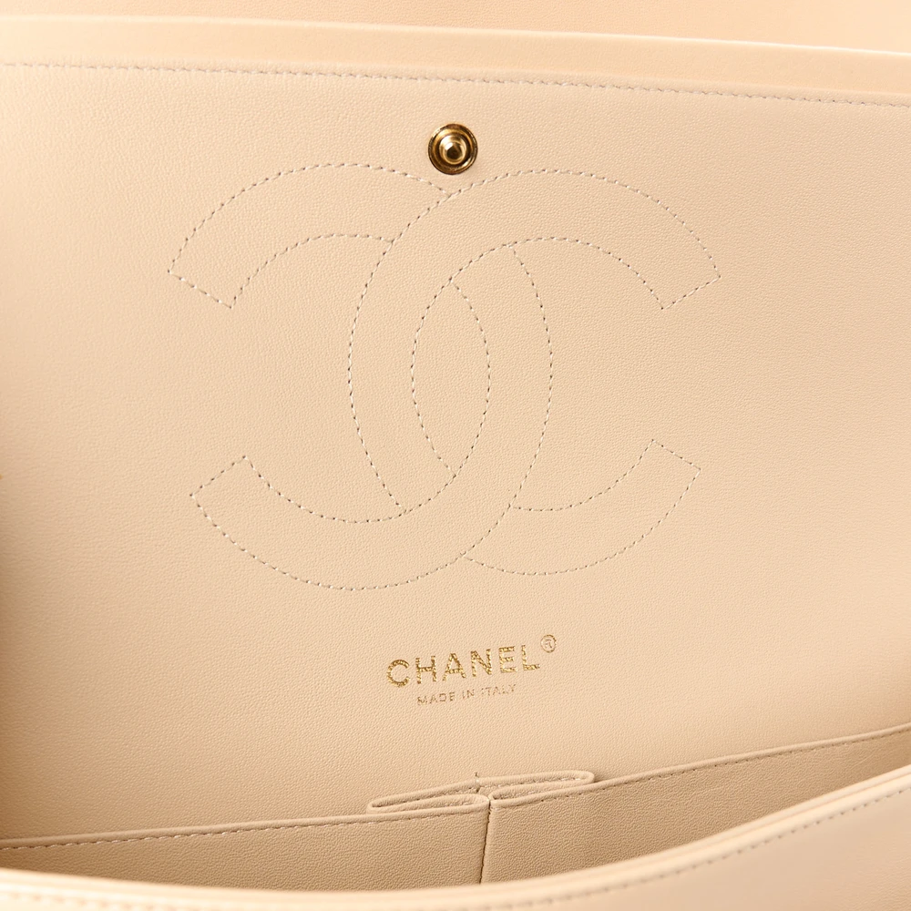 Grade Chanel Double Flap Jumbo Beige Bag