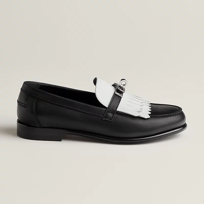 HERMES Destin Black Loafers