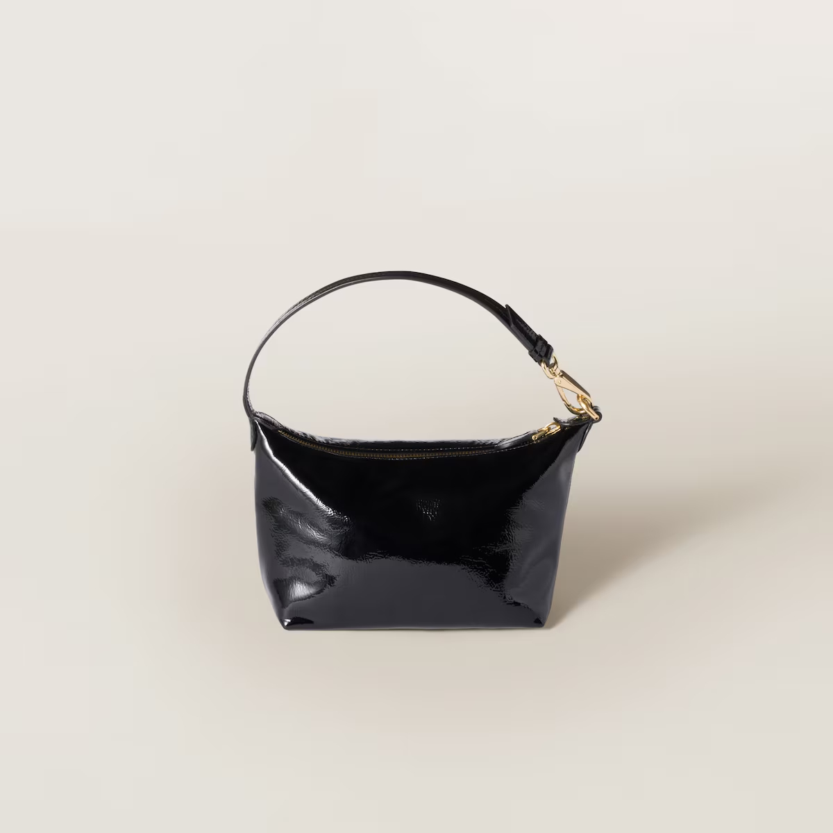 Miu Miu Oil-Wax Coated Leather Black﻿ Top-Handle Bags