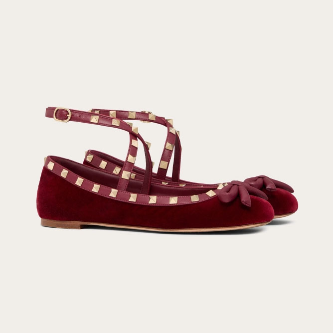 VALENTINO Velvet ballet flats