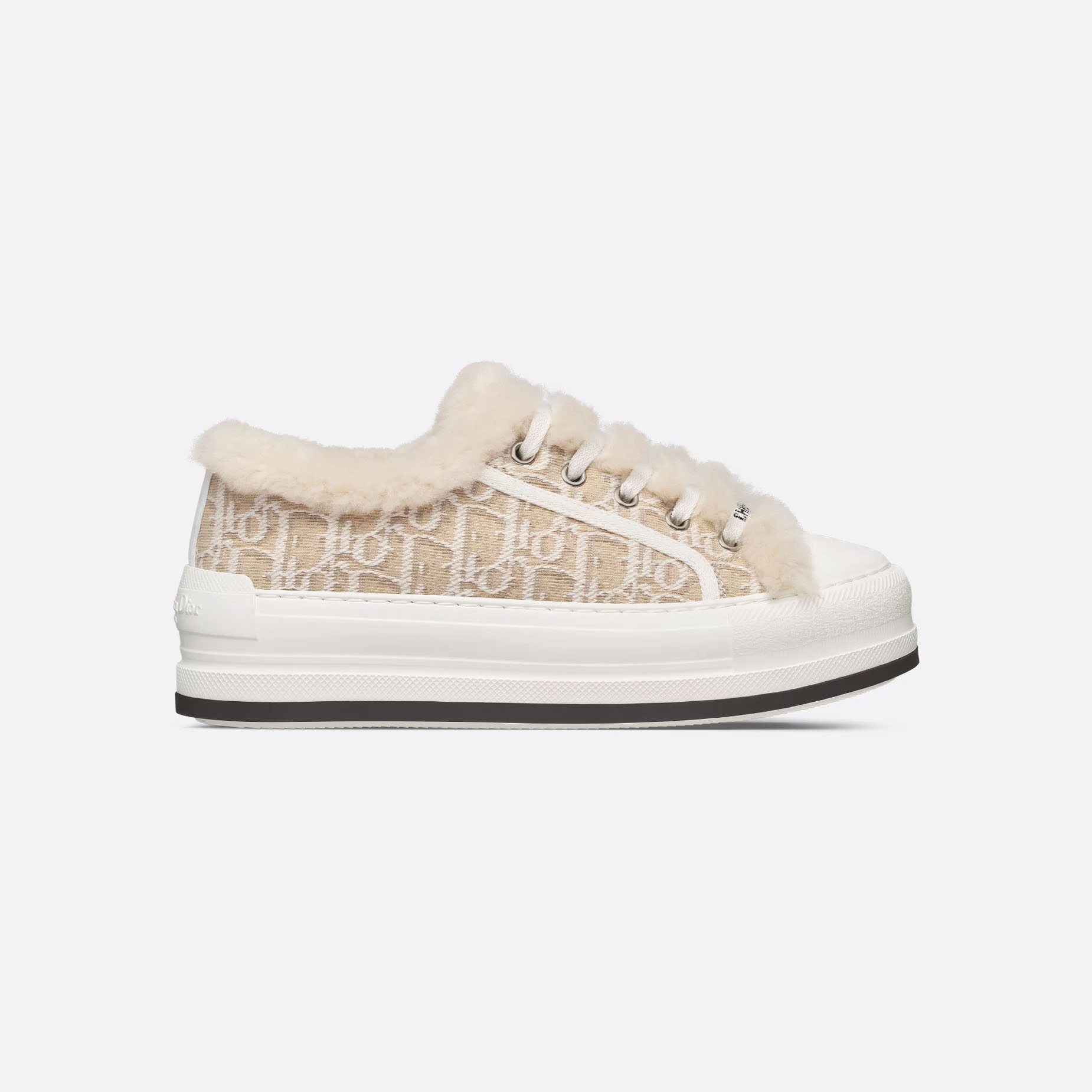 Dior Beige add pile platform sneakers