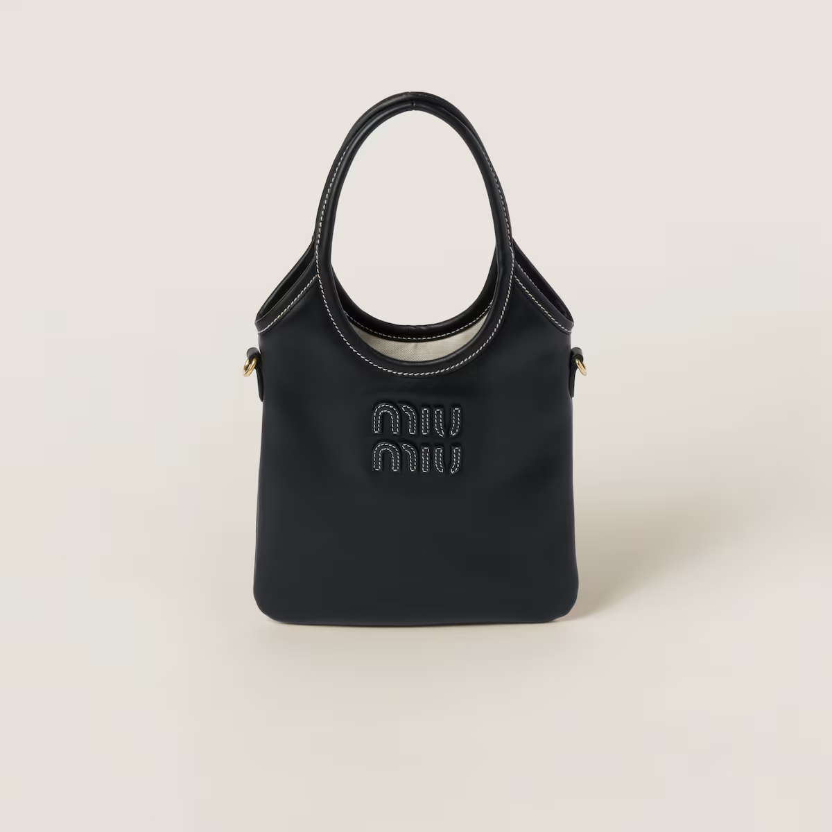 Miu Miu Calfskin Leather Black Top-Handle Bags