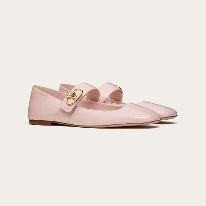 VALENTINO  Patent leather Mary Jane ballet shoes