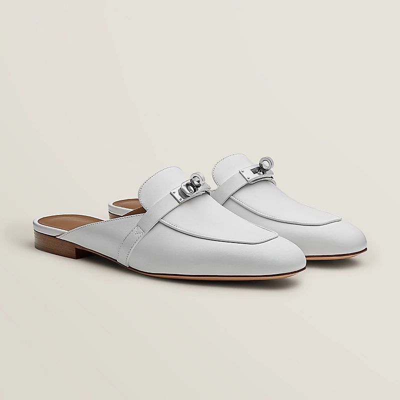 HERMES Oz Mule white Slippers