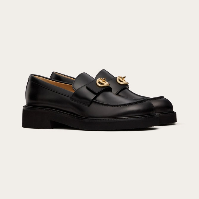 VALENTINO Calf leather loafers