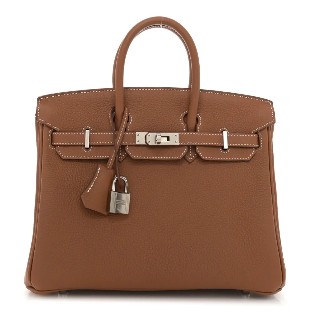 Hermès Birkin 25 Brown Togo Leather Palladium Hardware