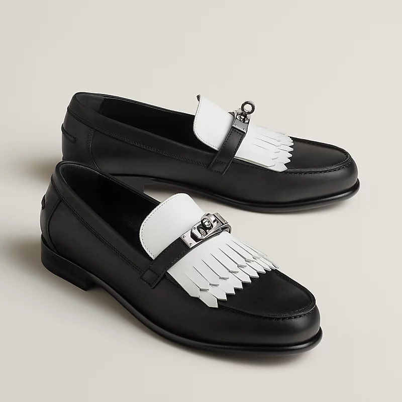 HERMES Destin Black Loafers
