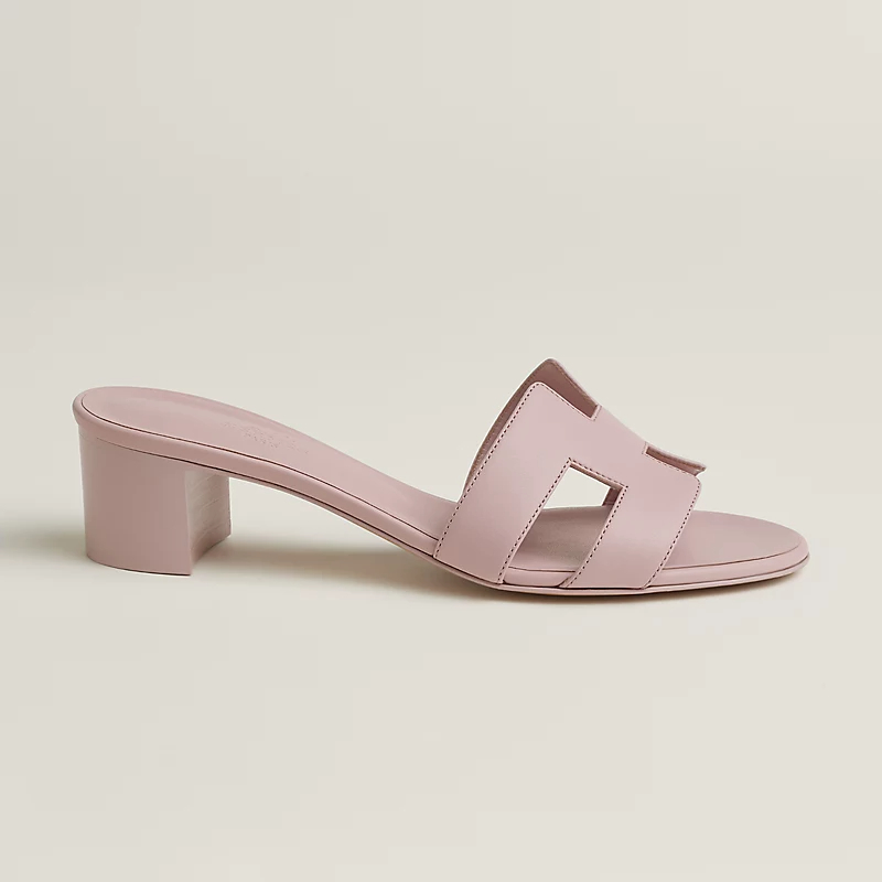 HERMES Oasis Slippers High-heeled slippers pink High Heels Sandal