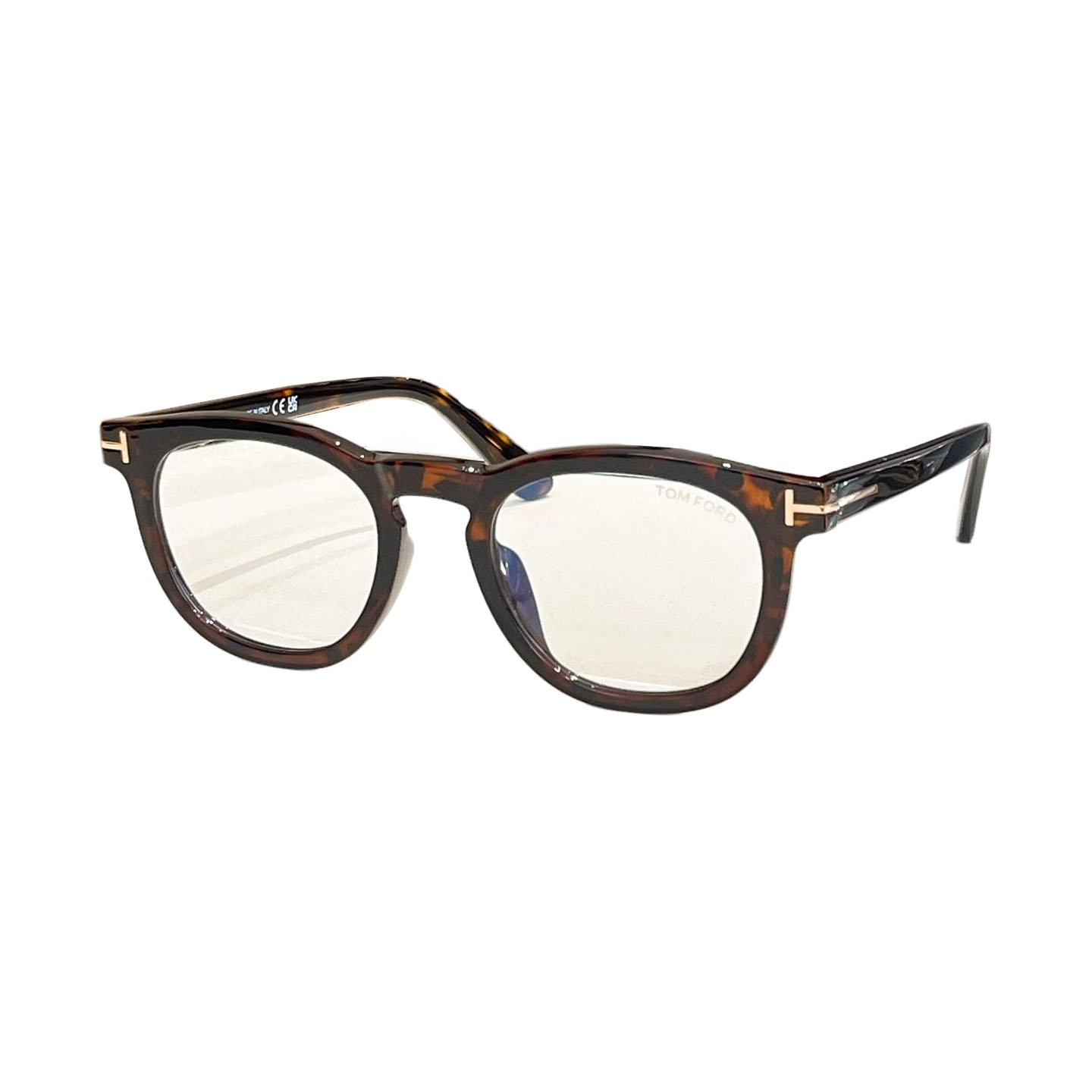 Tom Ford Boston frame glasses leopard color transparent lens Size 139口115-145