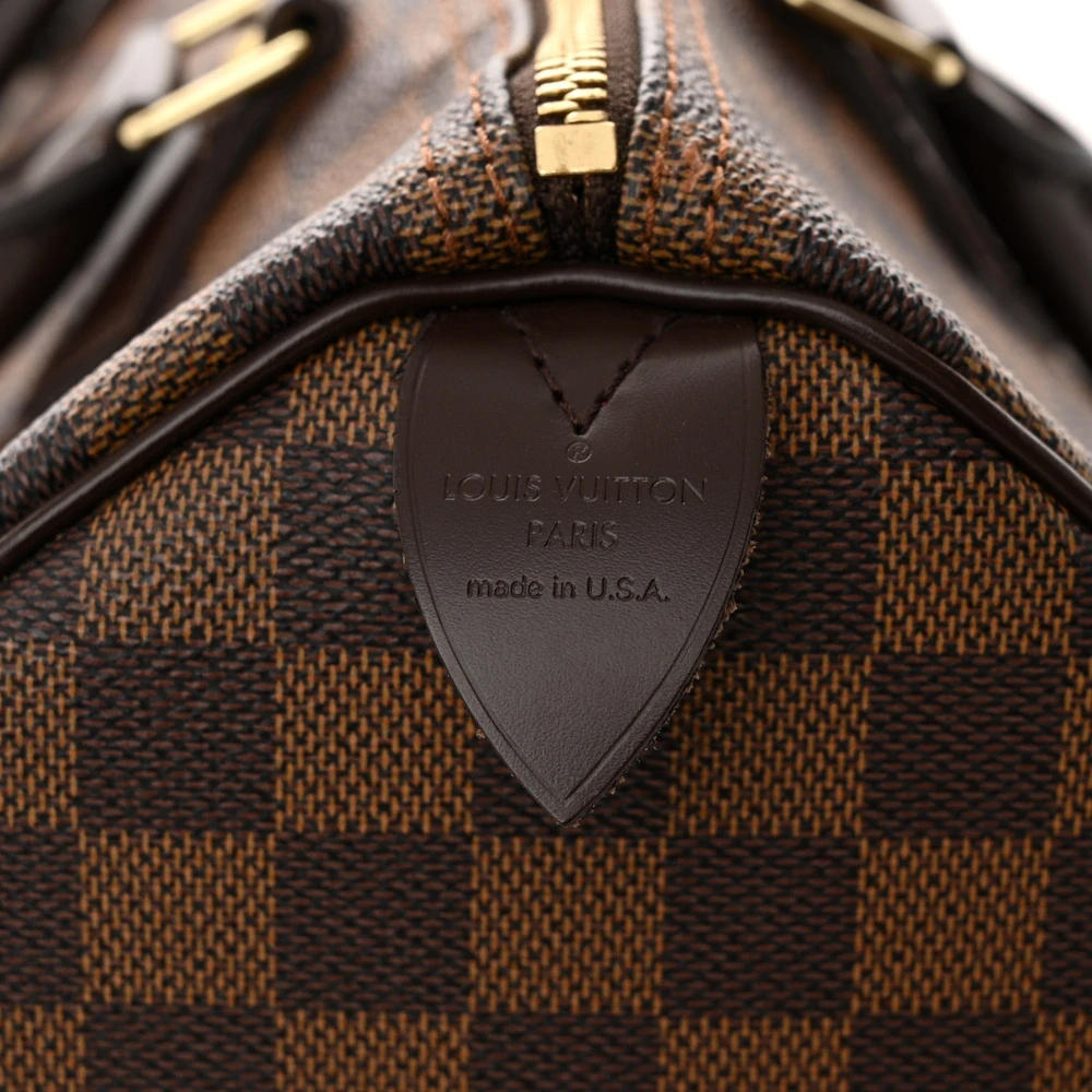 Louis Vuitton Speedy 30 Damier Ebene Canvas Gold Hardware