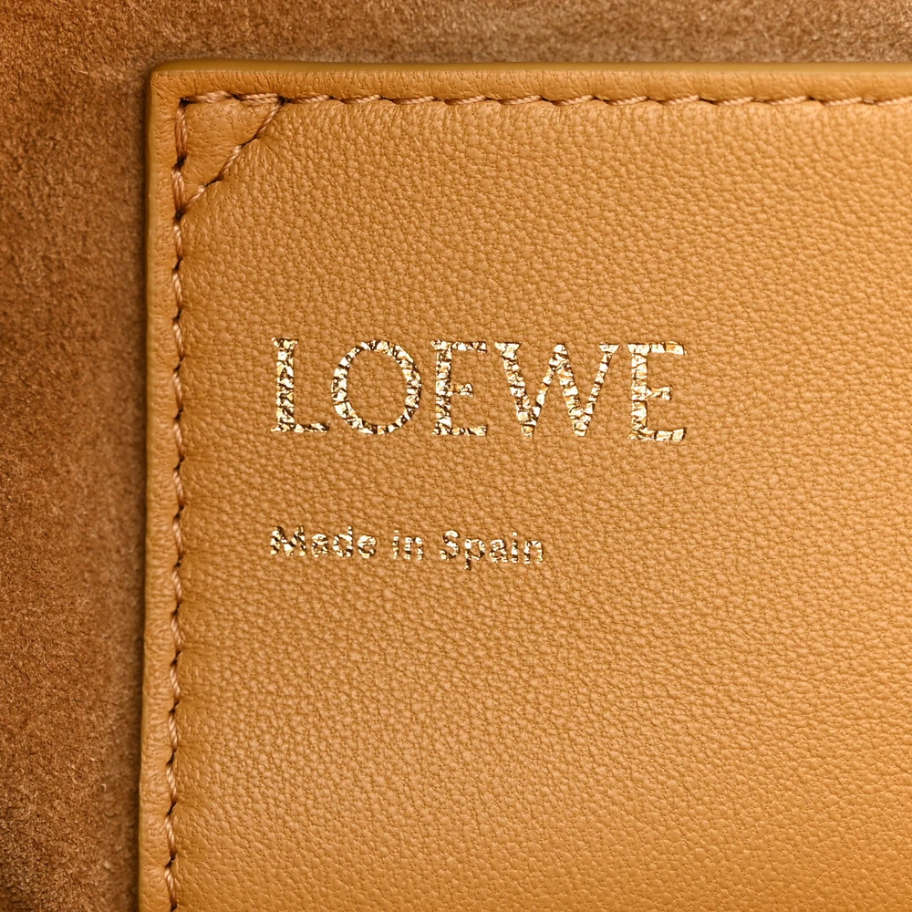 Loewe Flamenco Bucket Bag Medium Sahara Mellow Nappa Lambskin Leather Gold Hardware