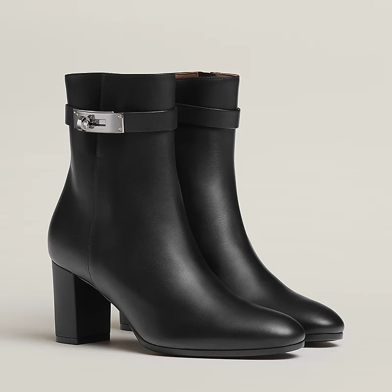 HERMES Saint Germain Black ankle boots