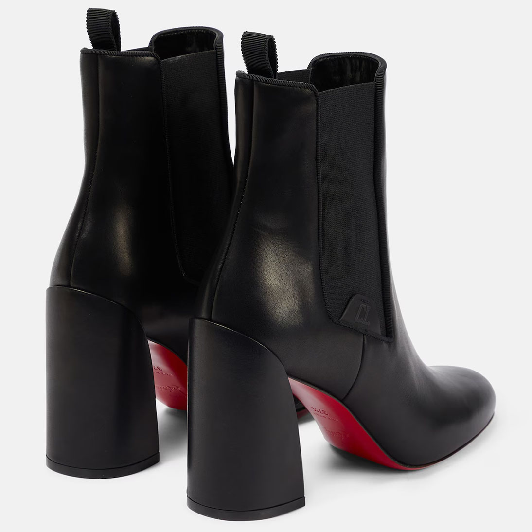 Christian Louboutin Black thick soles with thick heels and bare boots