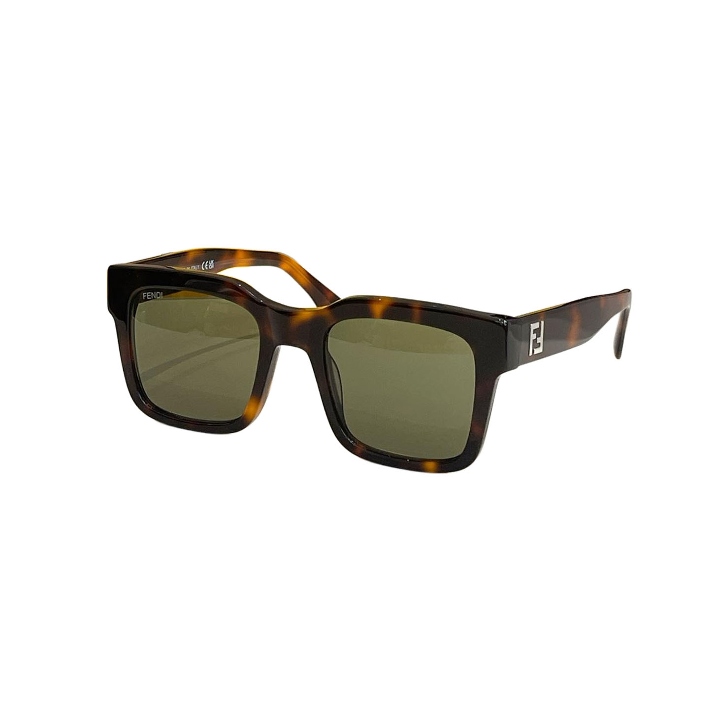 Fendi square frame glasses leopard/leopard green/orange black/blue/black/brown black color Size 51口22-145
