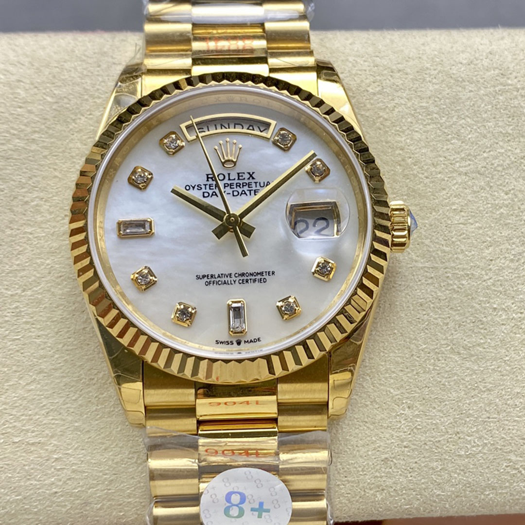 ROLEX-DAY DATE-REF.M128238-36MM (With Diamond )