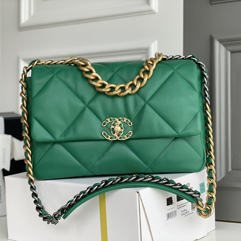 Chanel 19 Bag Green / Wine Red / Black / White Gold / White Silver / Light Orange / Chocolate Brown 30CM Crossbody Bags