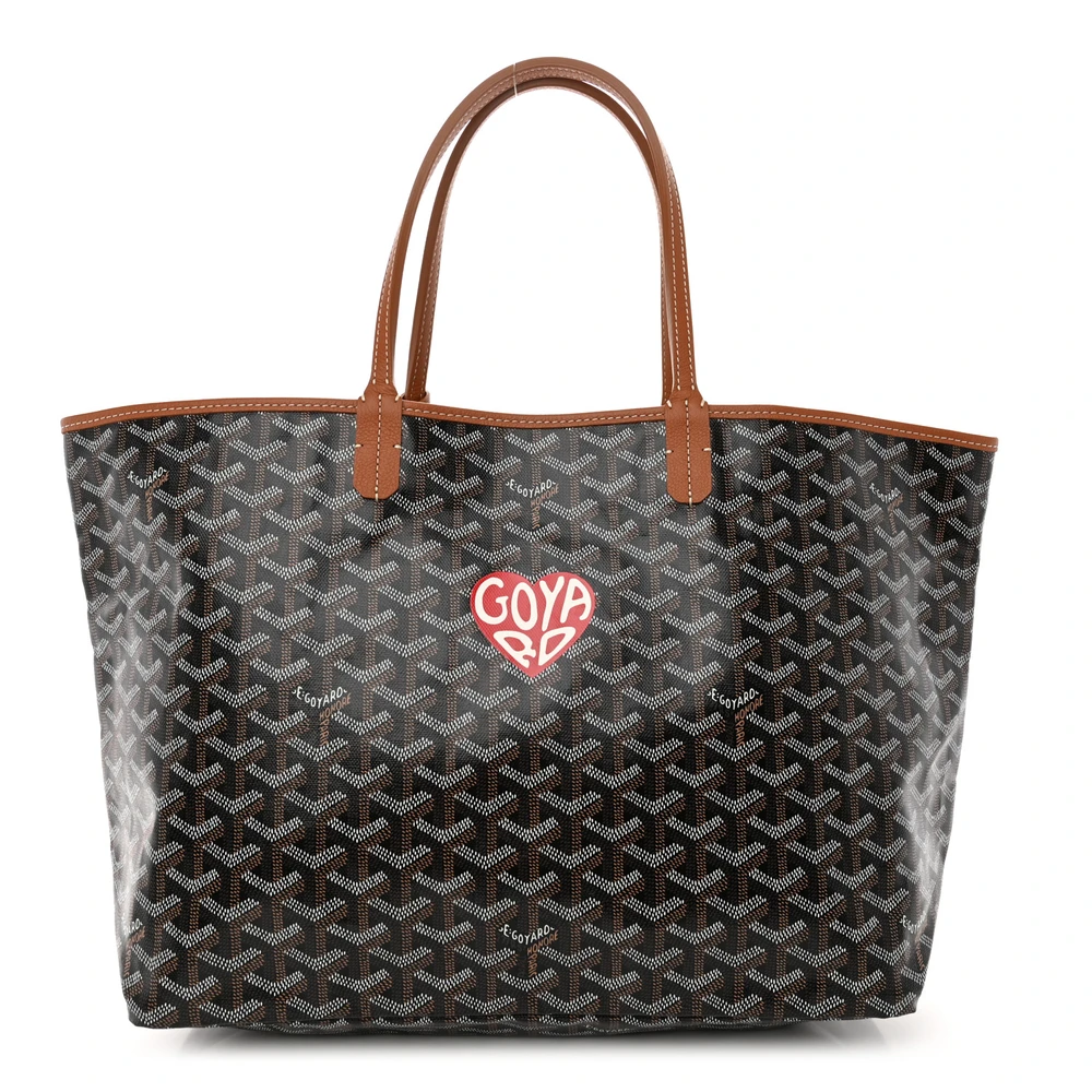 Goyard Saint Louis Tote PM Black/Gold Goyardine Canvas