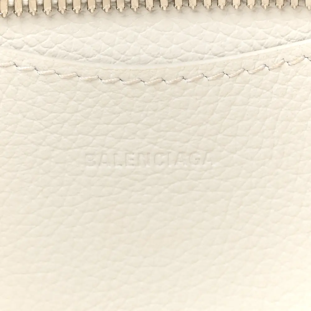 Balenciaga S Neo Classic City Bag Chalky White Grained Calfskin Leather Silver Hardware