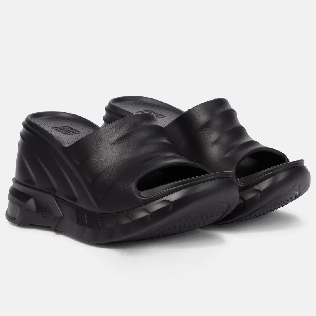 GIVENCHY Black wedge sandal slippers