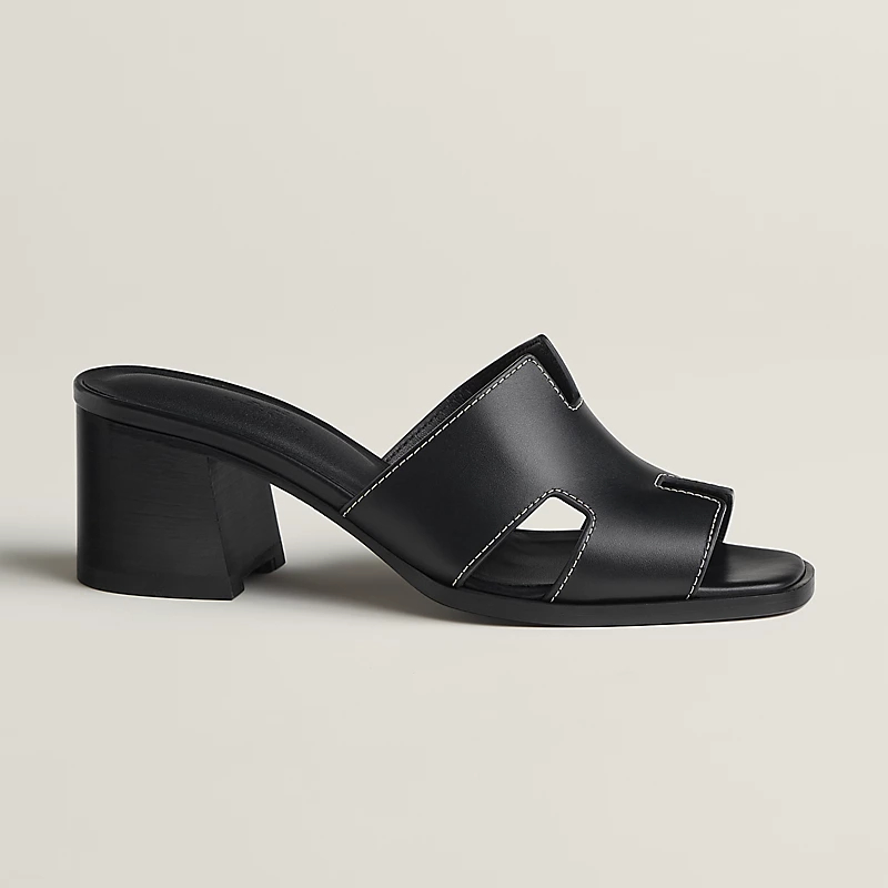 HERMES  Helia  Slippers High-heeled slippers Black High Heels Sandal