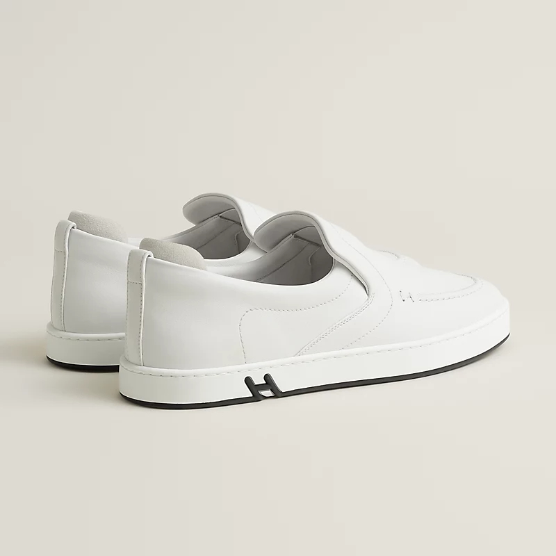 HERMES Kiddy White Loafers
