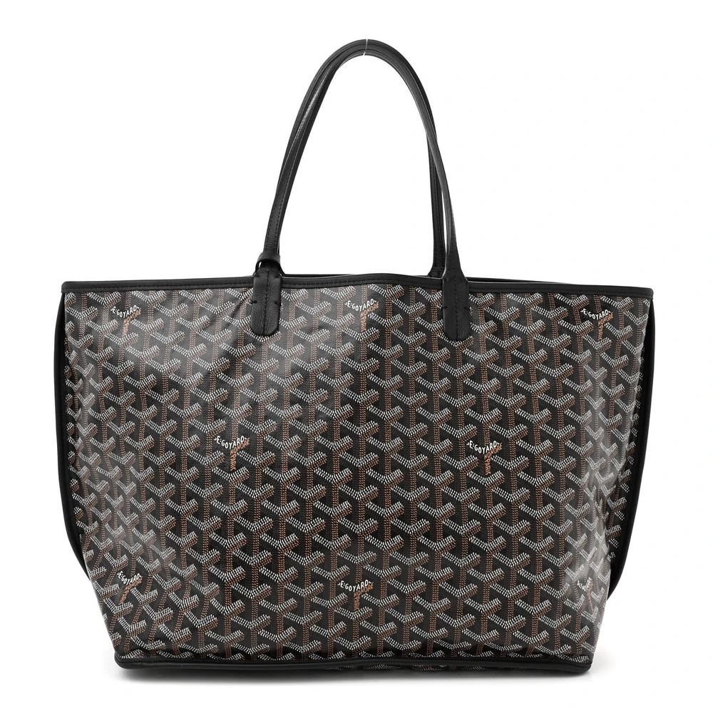 Goyard Reversible Anjou Tote PM Black Goyardine Canvas