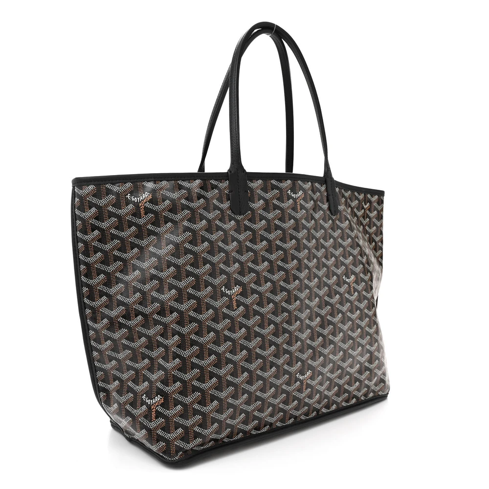 Goyard Reversible Anjou Tote PM Black Goyardine Canvas
